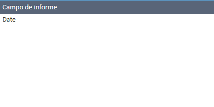 Lista de campos del informe