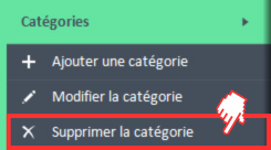 Supprimer l'option de menu Catégorie du menu de navigation Catégories