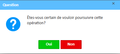 Question de confirmation demandant « Êtes-vous sûr de vouloir poursuivre cette action ? »