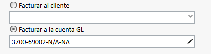 Opción de facturar a cuenta contable
