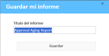 Ventana Guardar mi informe