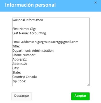 Informacion personal