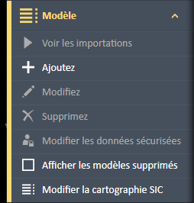 Modele navigation menu