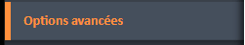 option du menu de navigation des paramètres avancés