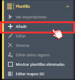 Agregar opción en el menú de navegación de plantillas en el Administrador de transacciones