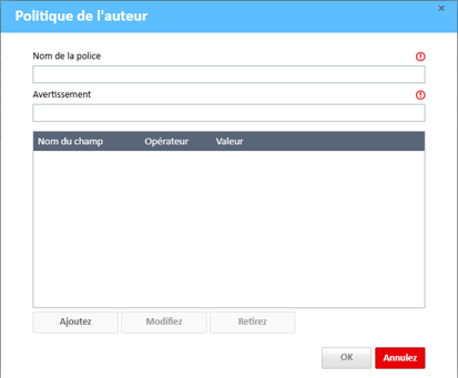 Politique de lauteur fenetre