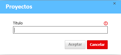 Ventana del editor de proyectos