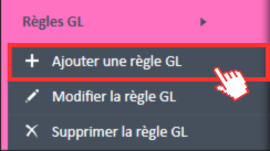 Ajouter l'option de menu Règle GL dans le menu de navigation Règles GL