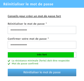 Reinitialiser le mot de passe filled
