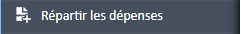 Option de menu de navigation « Fractionner/Facturer les dépenses » dans le menu « Tâches de saisie » du Gestionnaire de dépenses