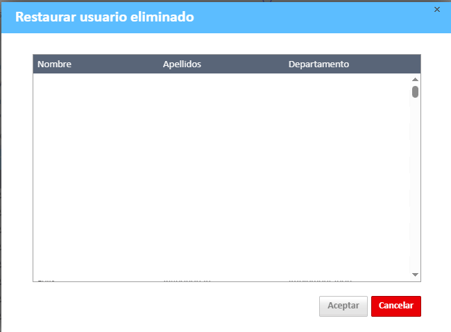 Restaurar ventana de usuario eliminado