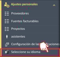 Seleccion su langue option