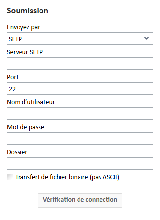 Options relatives aux détails de la soumission