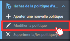 Taches de la politique - modifier la politique