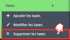 Taxes - Supprimer les taxes
