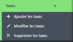 Menu de navigation sur les impôts