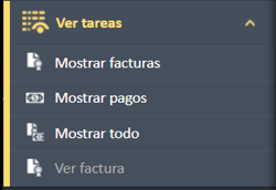 Ver menú de navegación de tareas