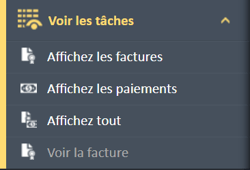 Afficher le menu de navigation des tâches