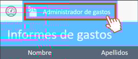 Módulo de gestión de gastos seleccionado en ExpensePoint