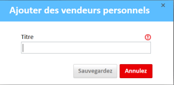ajouter des vendeurs personnels blank