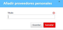 anadir proveedores personales blank