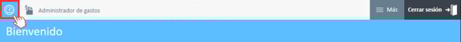  Navegación al panel del administrador de gastos de ExpensePoint en el módulo superior