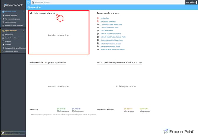 dashboard sp mis informes pendientes