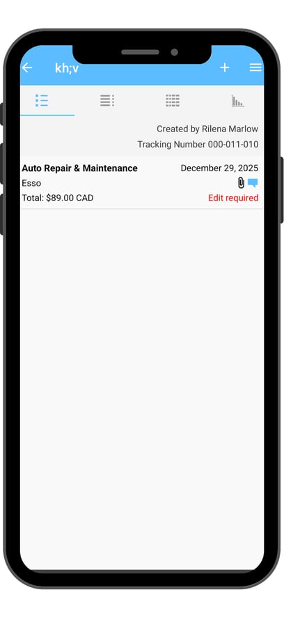 edit required report mobile