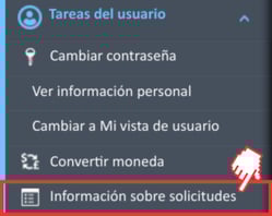 informacion sobre solicitudes