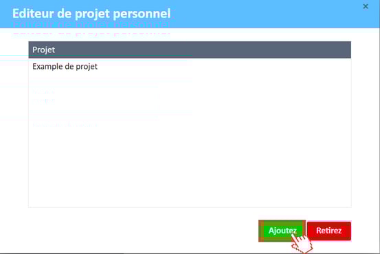 list de projets personnels ajoutez