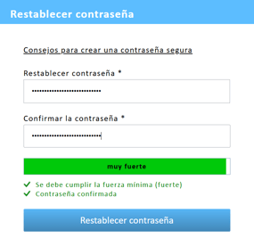 restablecer contrasena
