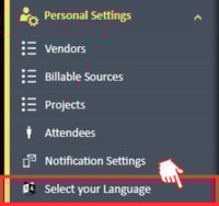 select your language navigation option
