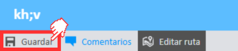 Botón Guardar en la parte superior izquierda de la ventana Nuevo gasto.