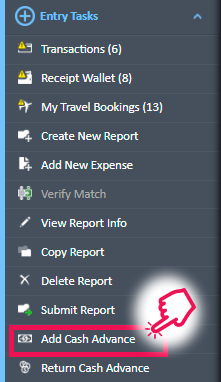 Add Cash Advance