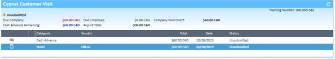 Expenses list with adjusted calculations appearing in the upper section
