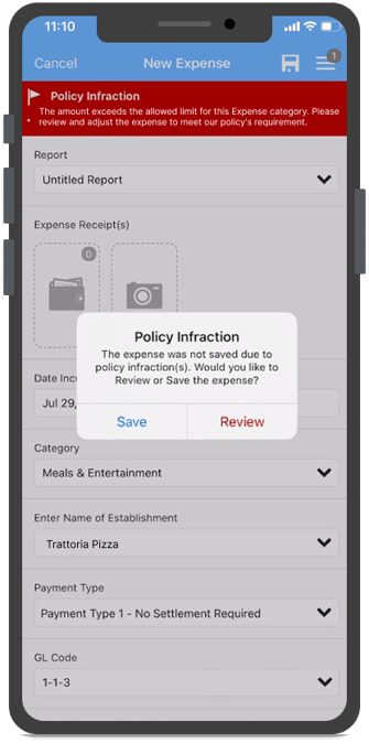 Avertissement pour infraction au règlement