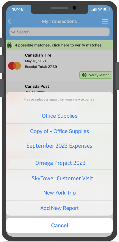 Create Expense From A Transaction