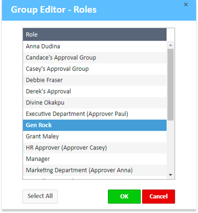 List of roles