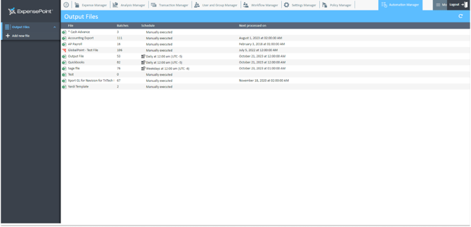 Automation Manager workspace overview