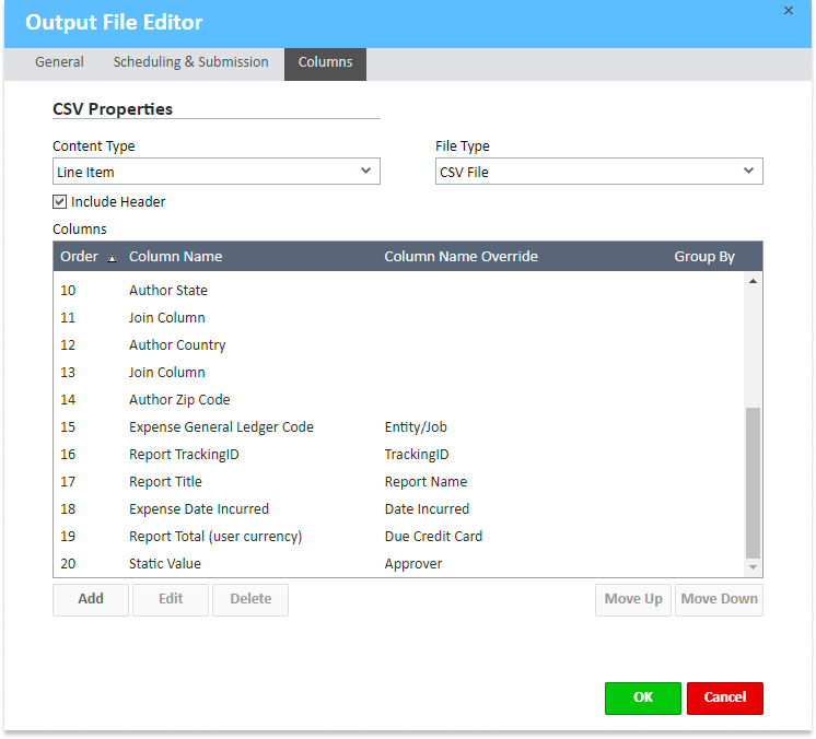 CSV File Type