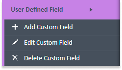 User Defined Field