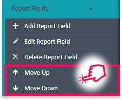 Move Up/Move Down Report Fields
